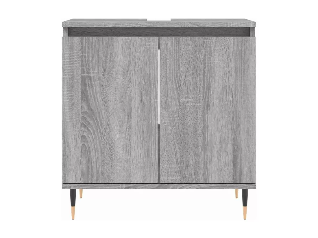Armoire de bain sonoma gris 58x33x60 cm bois d'ingénierie