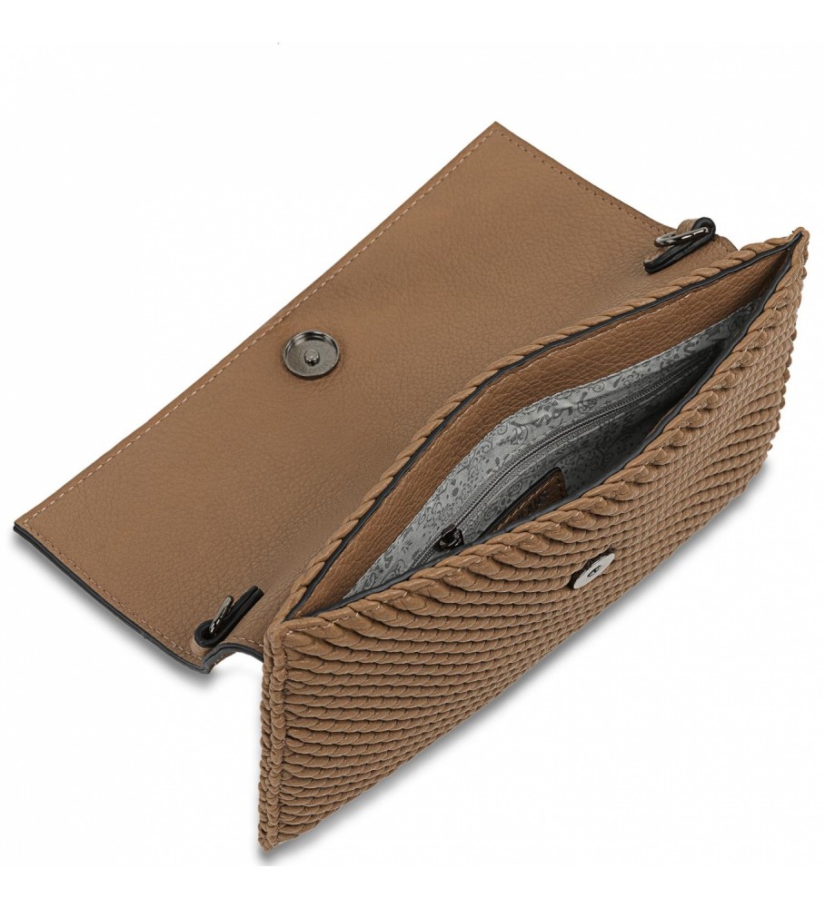 Bolsa de ombro feminina Lois LOIS com alças intercambiáveis 311766 cor taupe
