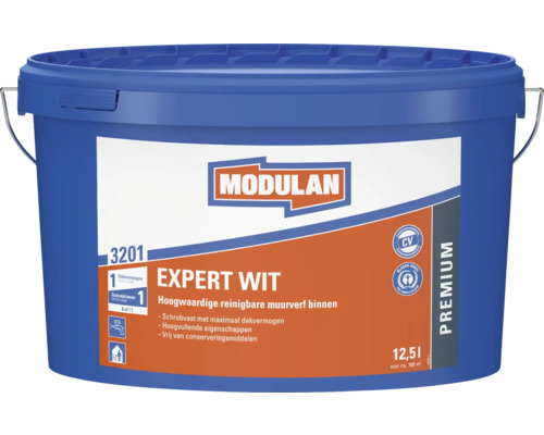 MODULAN 3201 Expert Witte Muurverf, Wit, 12,5 l