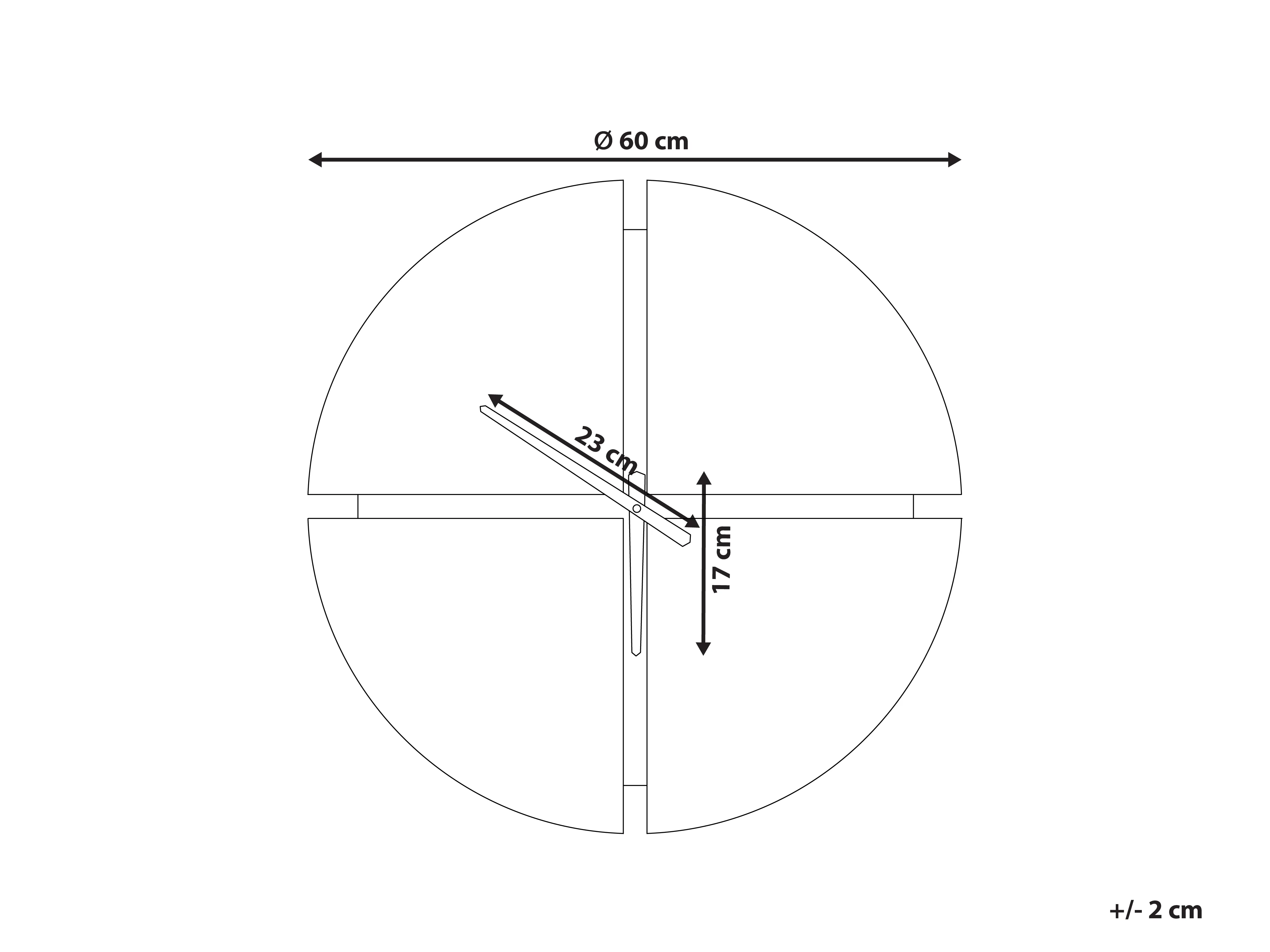 Wandklok ARAMON 60 cm Bruin/zwart