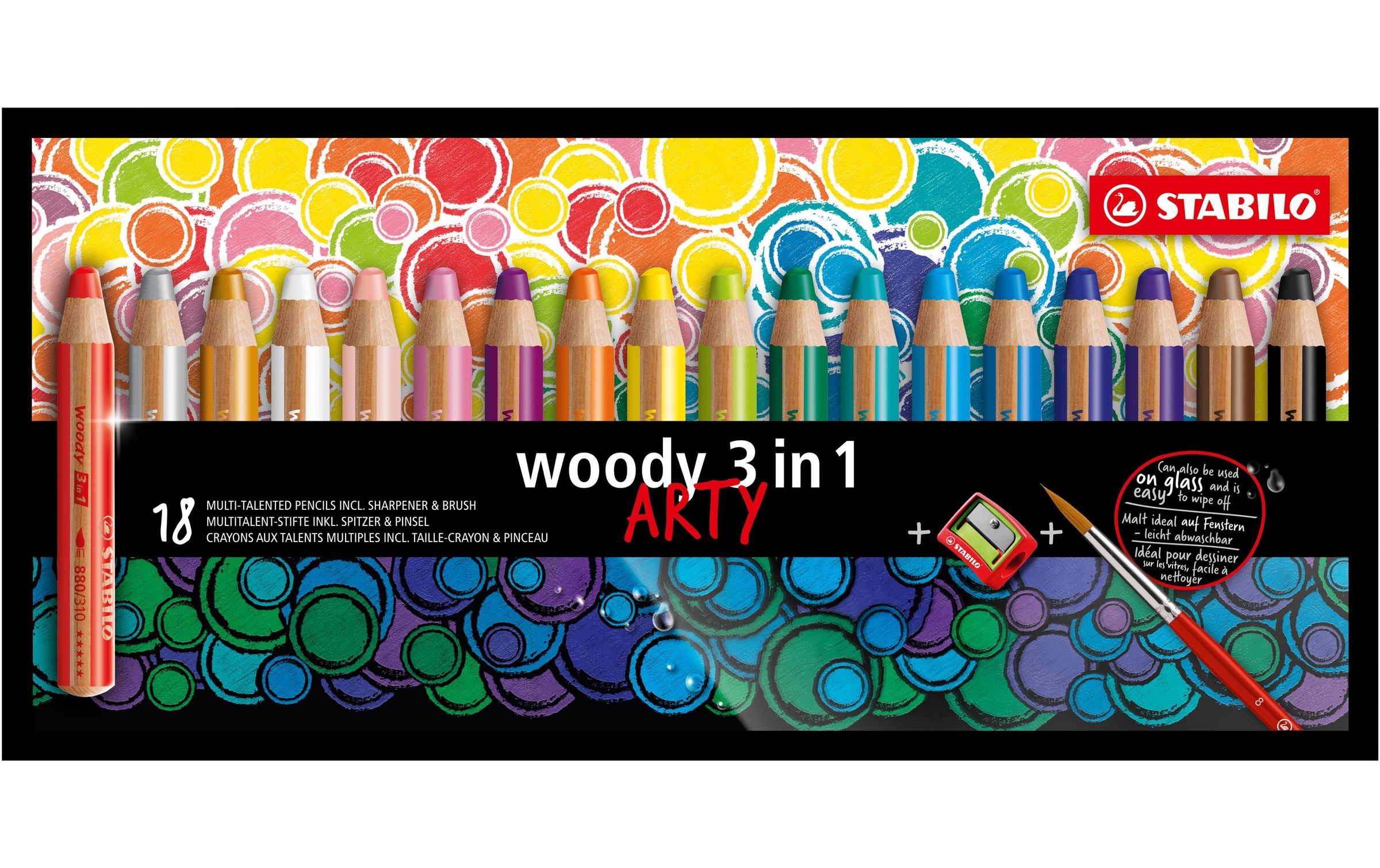STABILO Buntstift »woody ARTY 18 St« Wasservermalbar