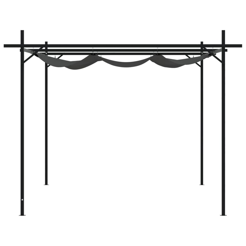 Pergola avec toit rétractable anthracite 395x292x230 cm