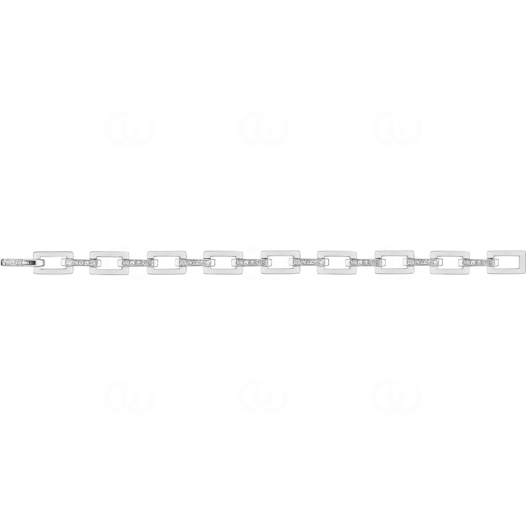 Armband 925 Silber rhodiniert mit Zirkonia 18cm