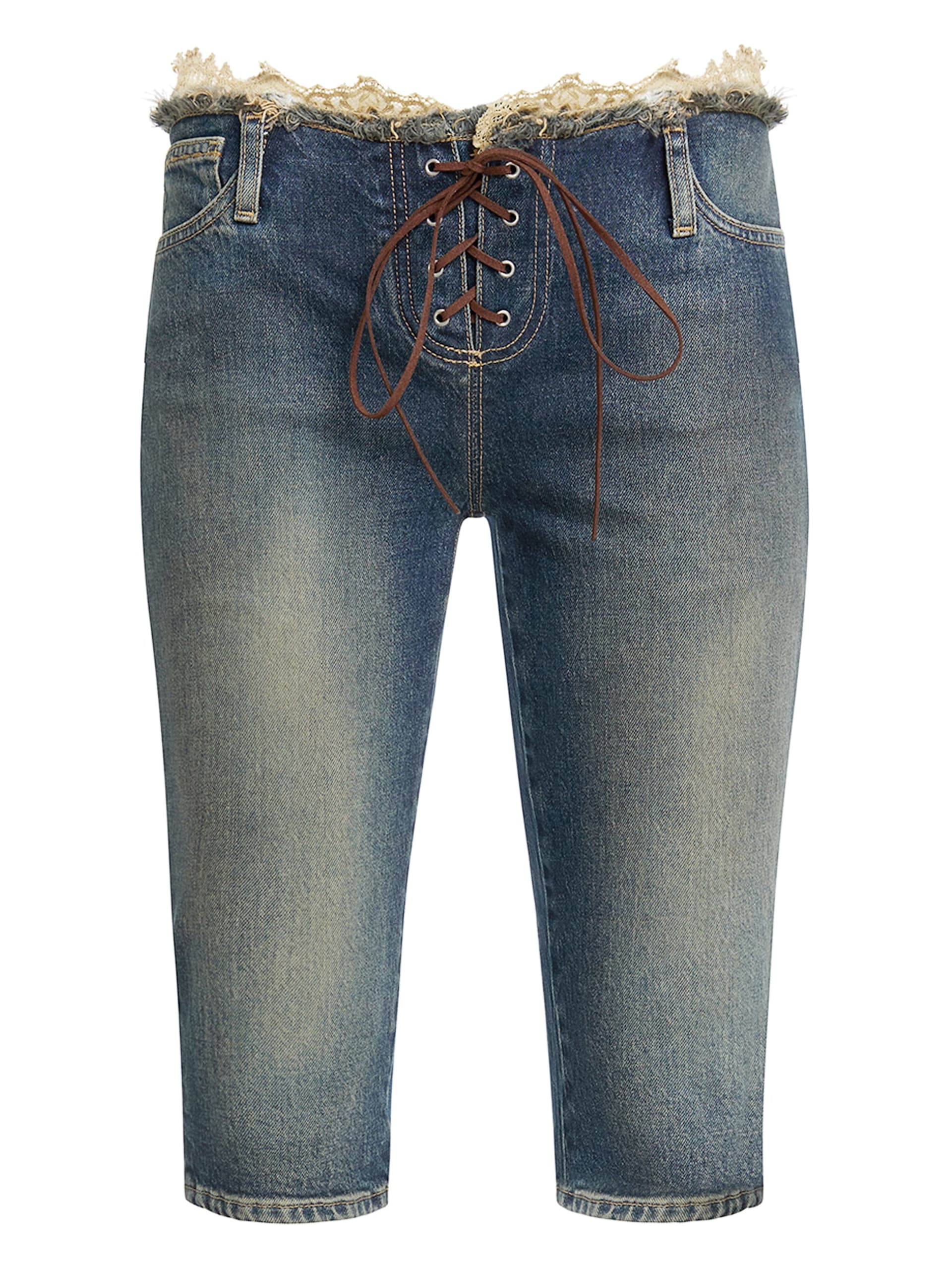 calça capri com cadarço