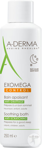 A-Derma Exomega Control Nuit Bain Apaisant Anti-Grattage Peau Sèche/Eczéma Atopique 200ml