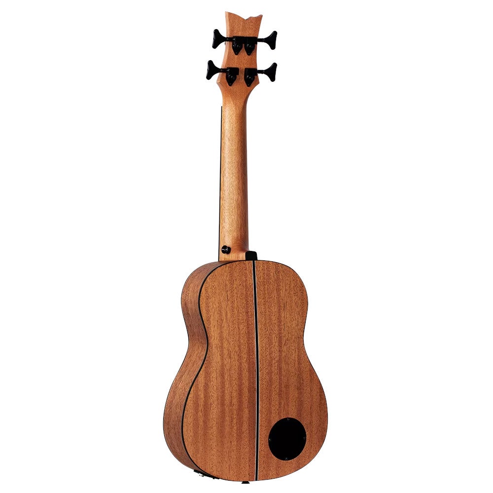 Ortega LIZZY-BSFL-GB Lizard Series Short Scale Uke Bass Natural fretloze E/A bas ukelele met gigbag