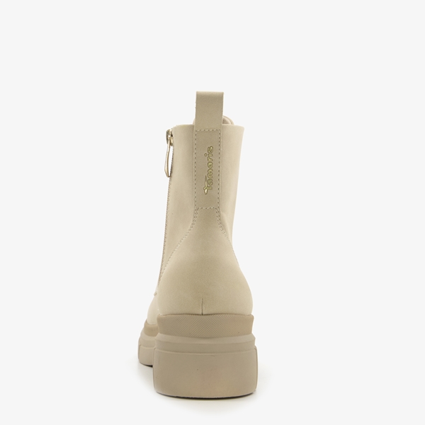 Tamaris dames veterboots beige