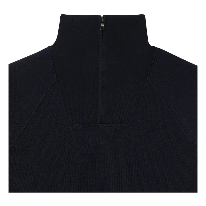 Le Minor Pull Col Camionneur Laine Mérinos | Bleu marine