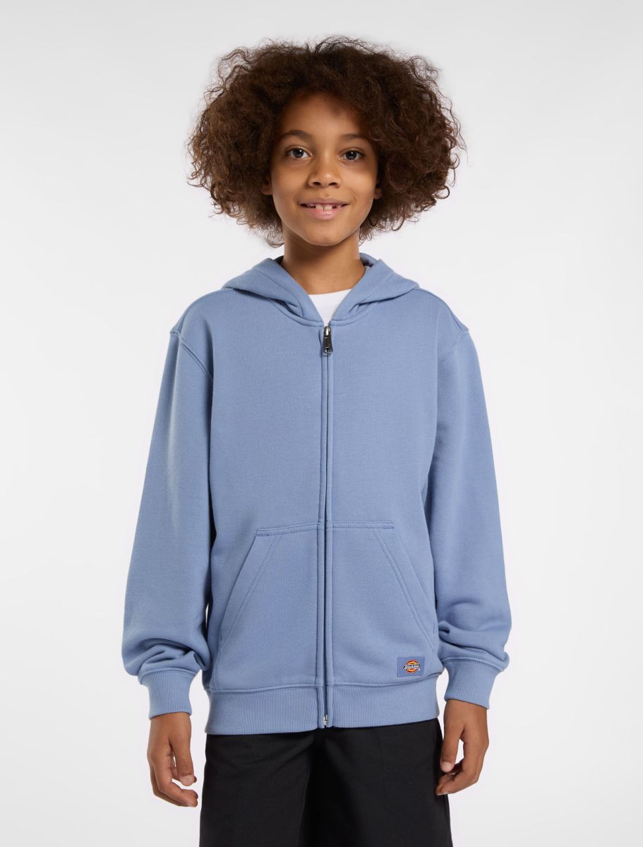 Dickies Youth Terry Full Zip Hoodie Country Blue