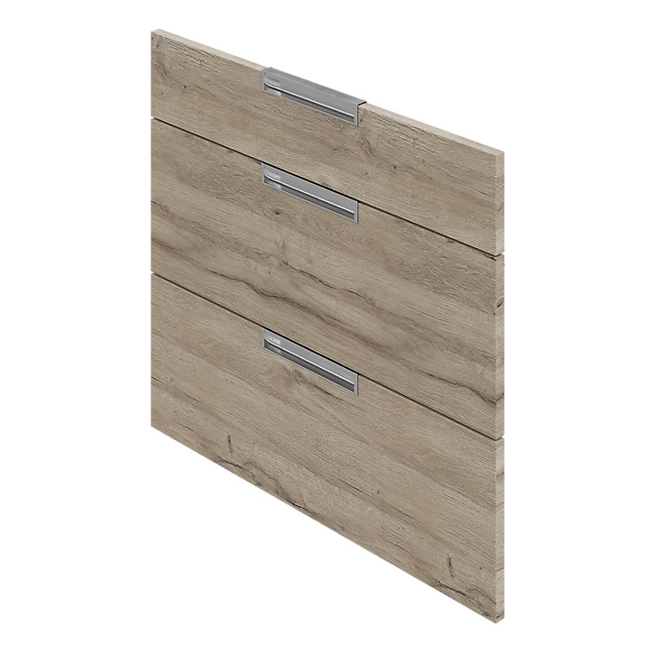 Façade de cuisine 1 tiroir et 2 casseroliers Pachira décor bois clair l. 80 cm x H. 72 cm GoodHome