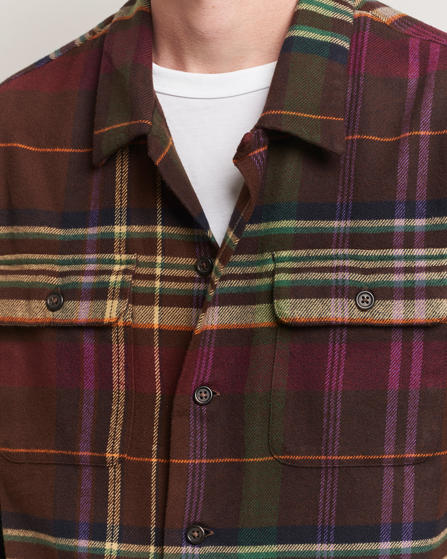 Polo Ralph Lauren Brushed Flannel Pocket Shirt Brown/Green