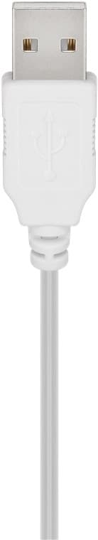 Goobay LED-mini-juletræ med juledekoration, 15 mikro-LED'er i varm hvid (2700 K) og 75 cm USB-kabel, højde ca. 22 cm