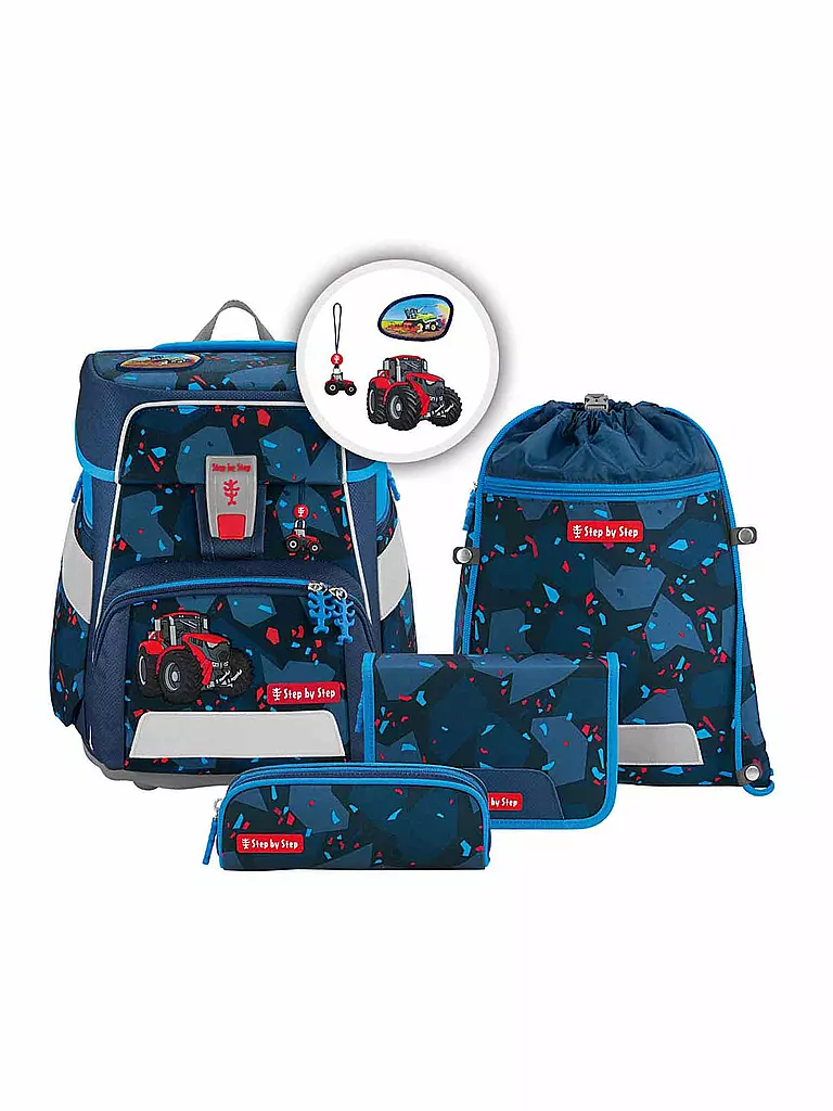 STEP BY STEP Schultaschen Set 5tlg SPACE Tractor Freddy schwarz