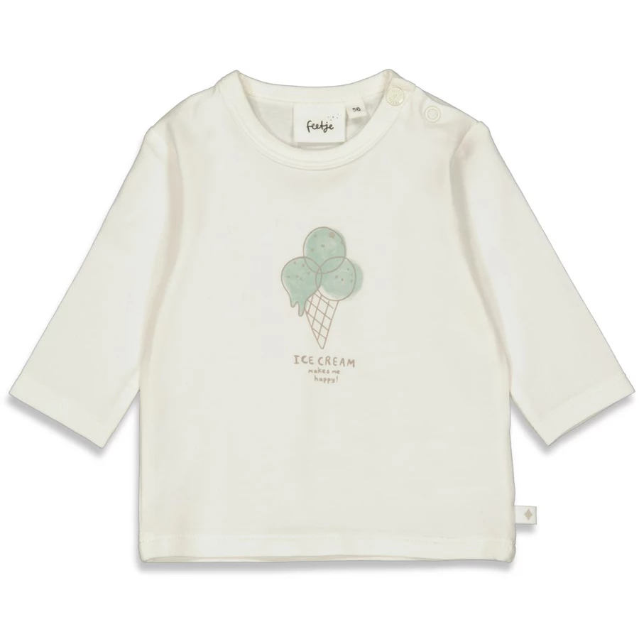 Feetje Langarmshirt Ice Ice Baby Natur