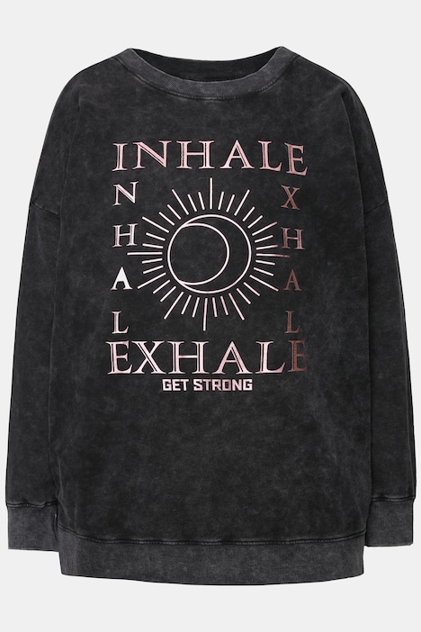 Sweatshirt, very Oversize Shape, Yoga Print