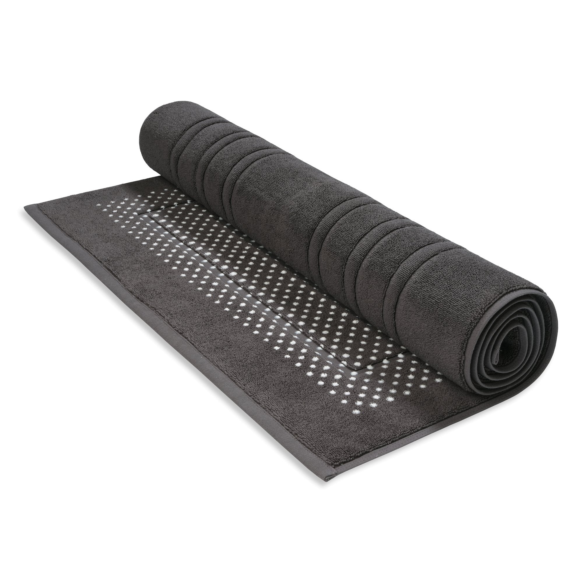 Houston Badmat Dark Grey | 60 x 100 cm | Donkergrijs | Katoen