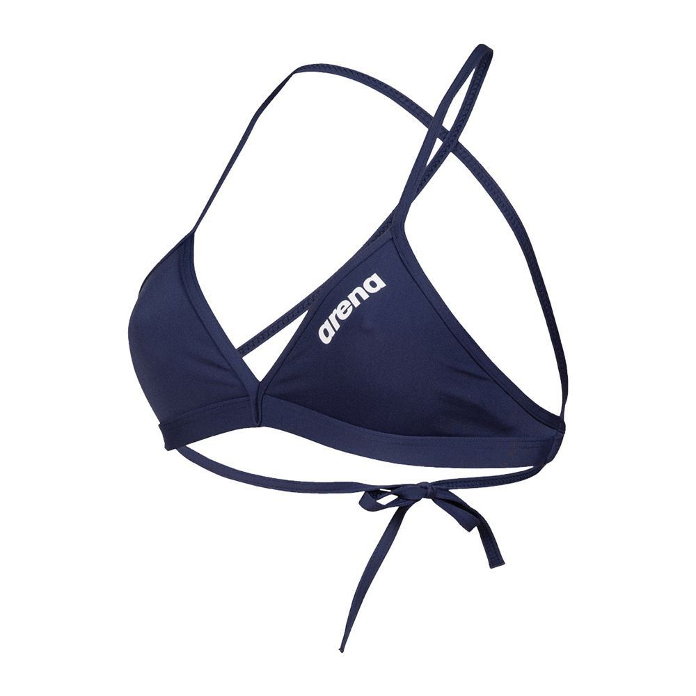 Arena TEAM TIE BACK SOLID - Haut de bikkini Femme navy/white