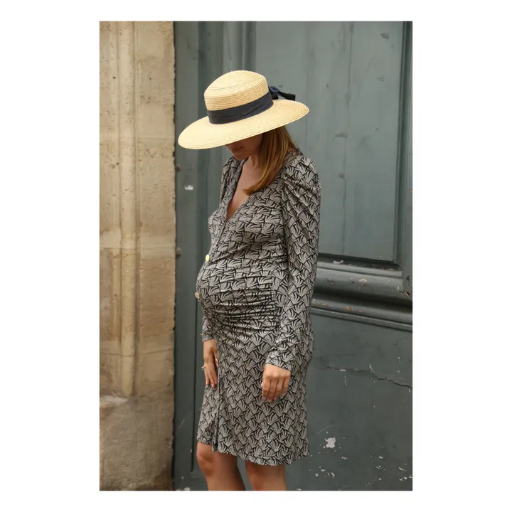 Paloma Collection Robe de Grossesse Sofia Comporta | Noir