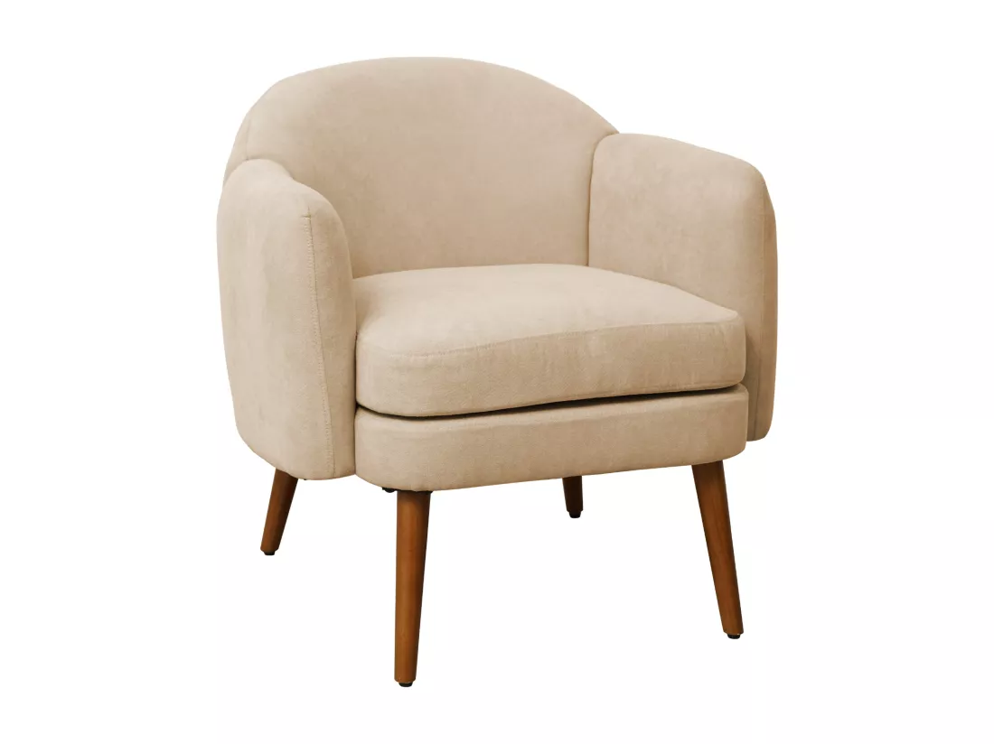 Fauteuil rembourré accoudoirs moderne