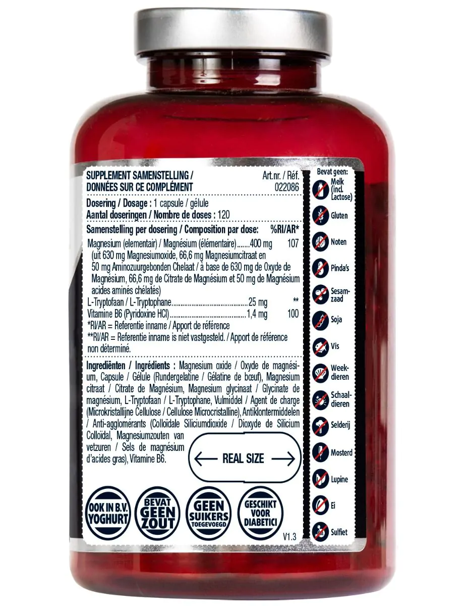 Magnesium 400 met Vitamine B6 & L-Tryptofaan