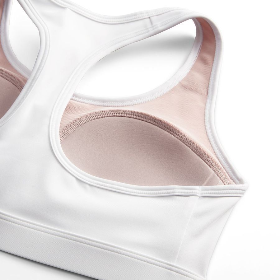 Nike Brassière Dri-FIT Swoosh - Blanc/Noir Femme