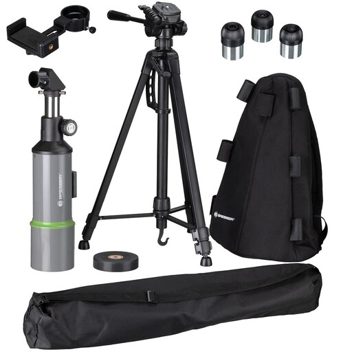 Telescópio astronômico portátil e potente 80/400 com tripé e mochila.