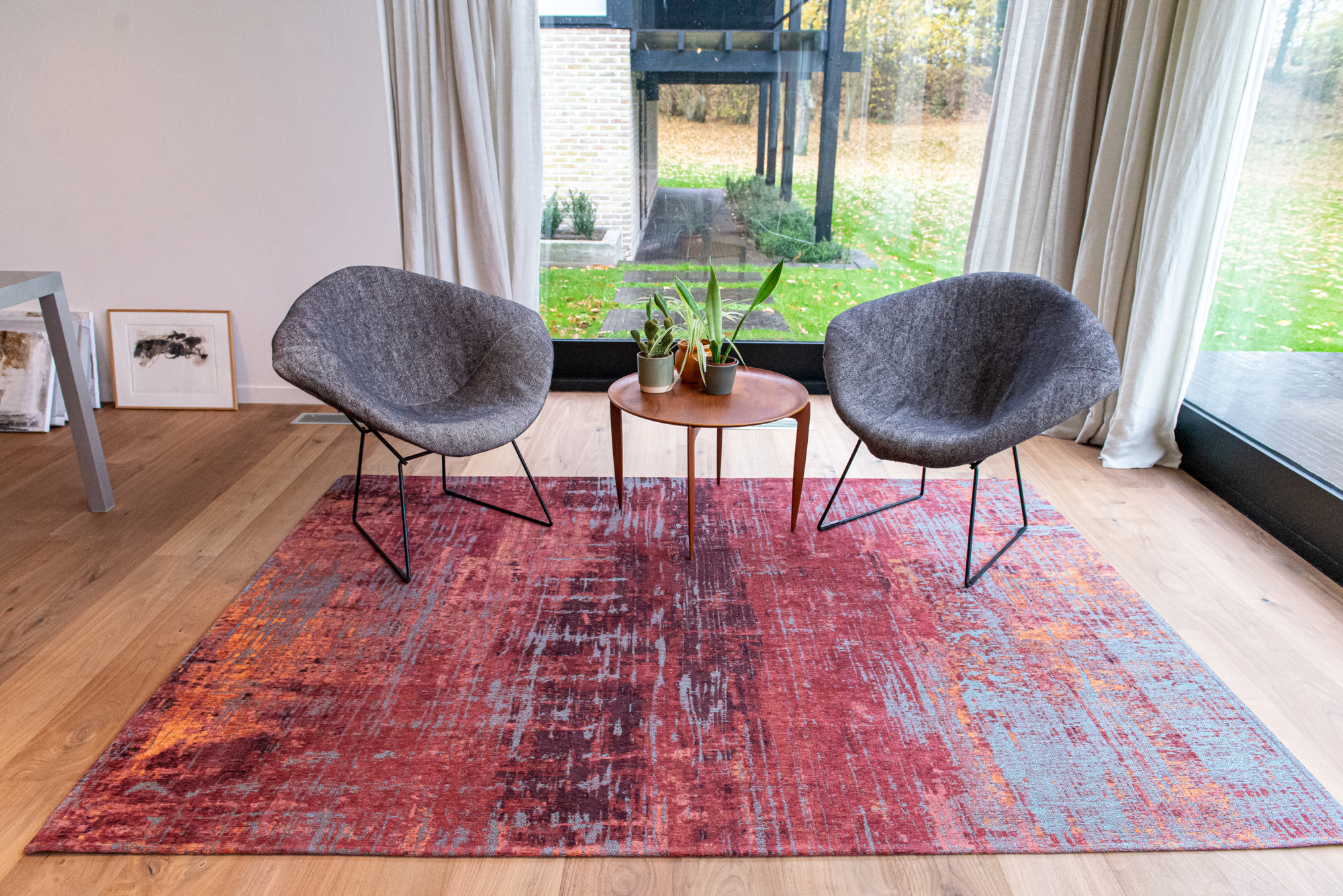 Ecorugs vloerkleed Streaks rood 140x200 cm