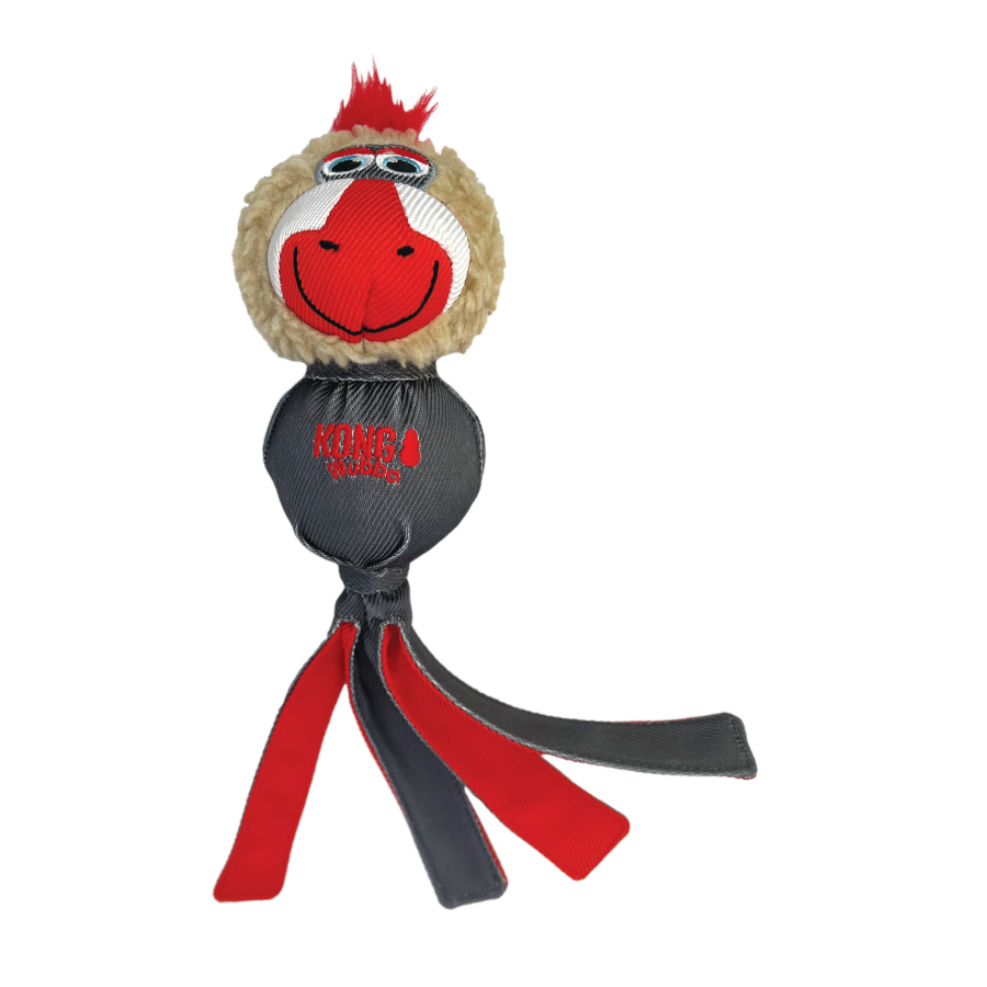 Mandril de pelúcia Kong Wubba Zoo para cães
