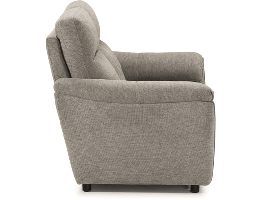 CONCEPT1 - Canapé tissu Barbados gris 3 places électrique + 2 places fixe