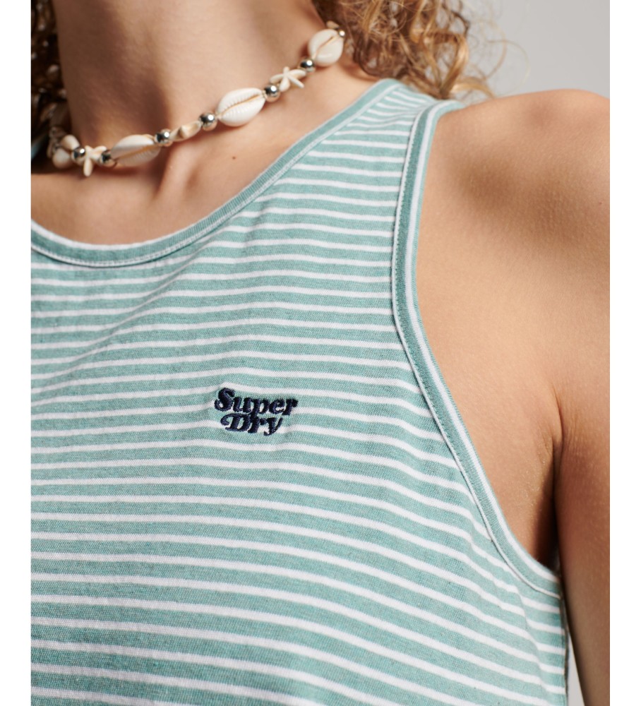Camiseta regata verde vintage para surf da Superdry