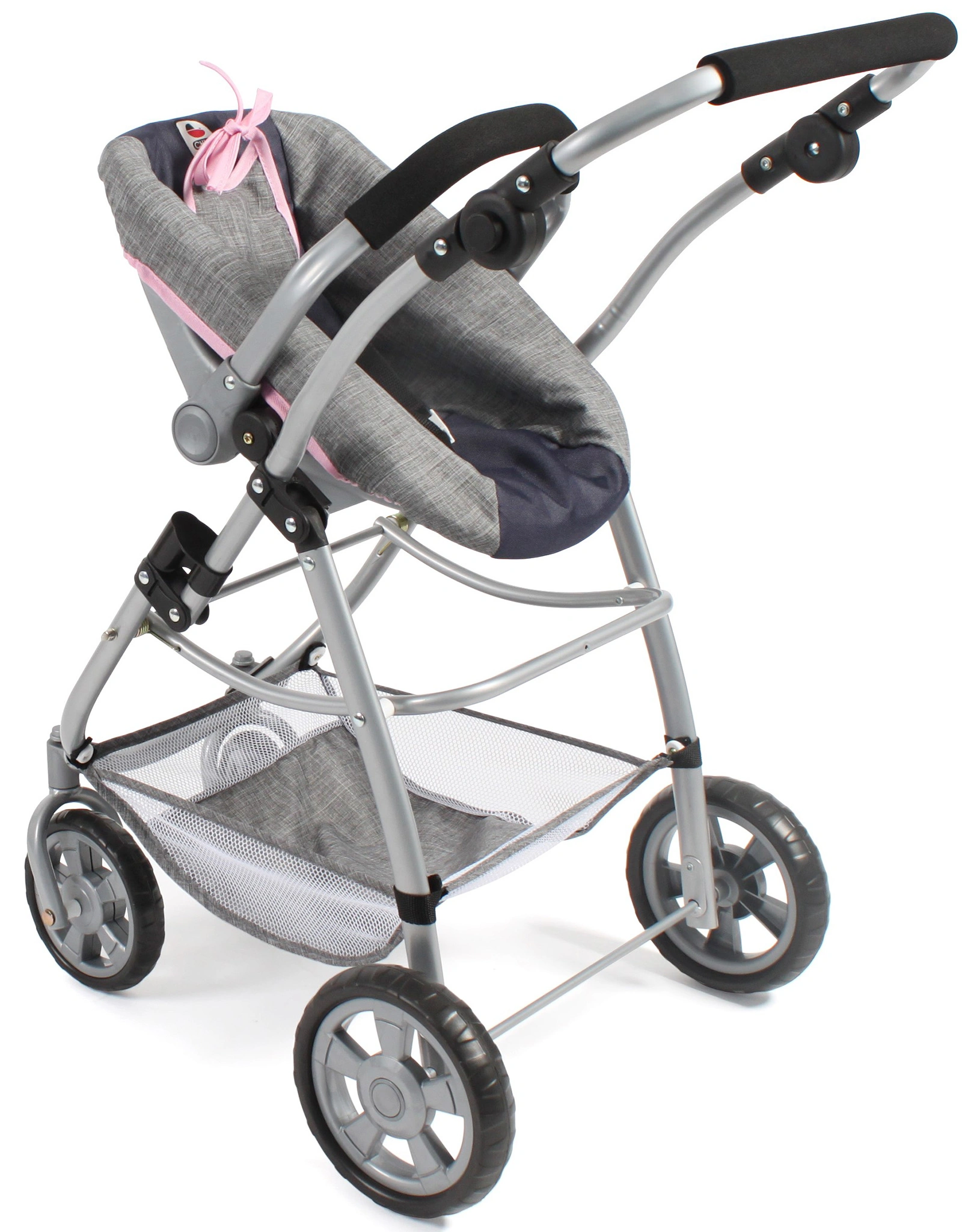 Kombi-Puppenwagen EMOTION ALL IN 3in1 in melange grau-navy
