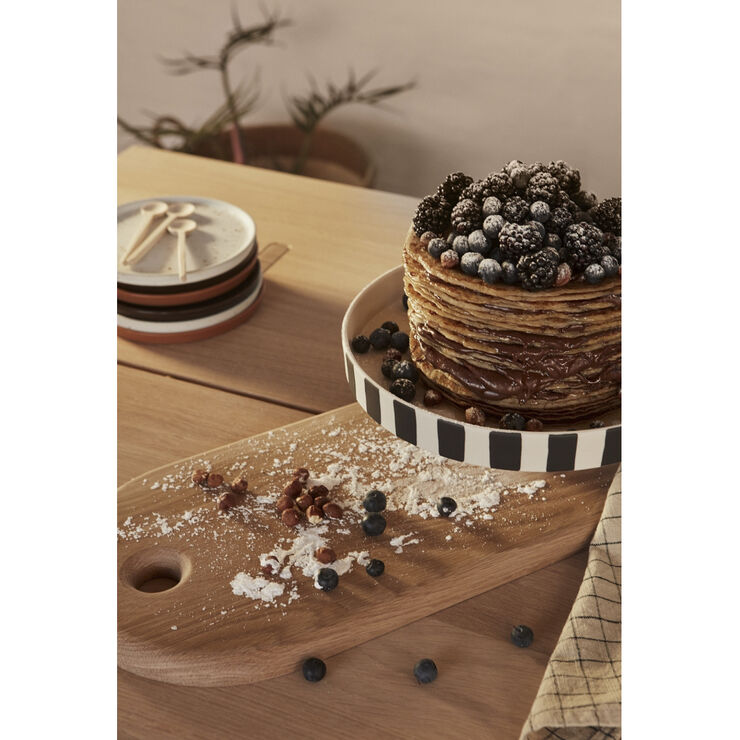 OYOY Living Design Toppu Tray - Large Hvid / sort