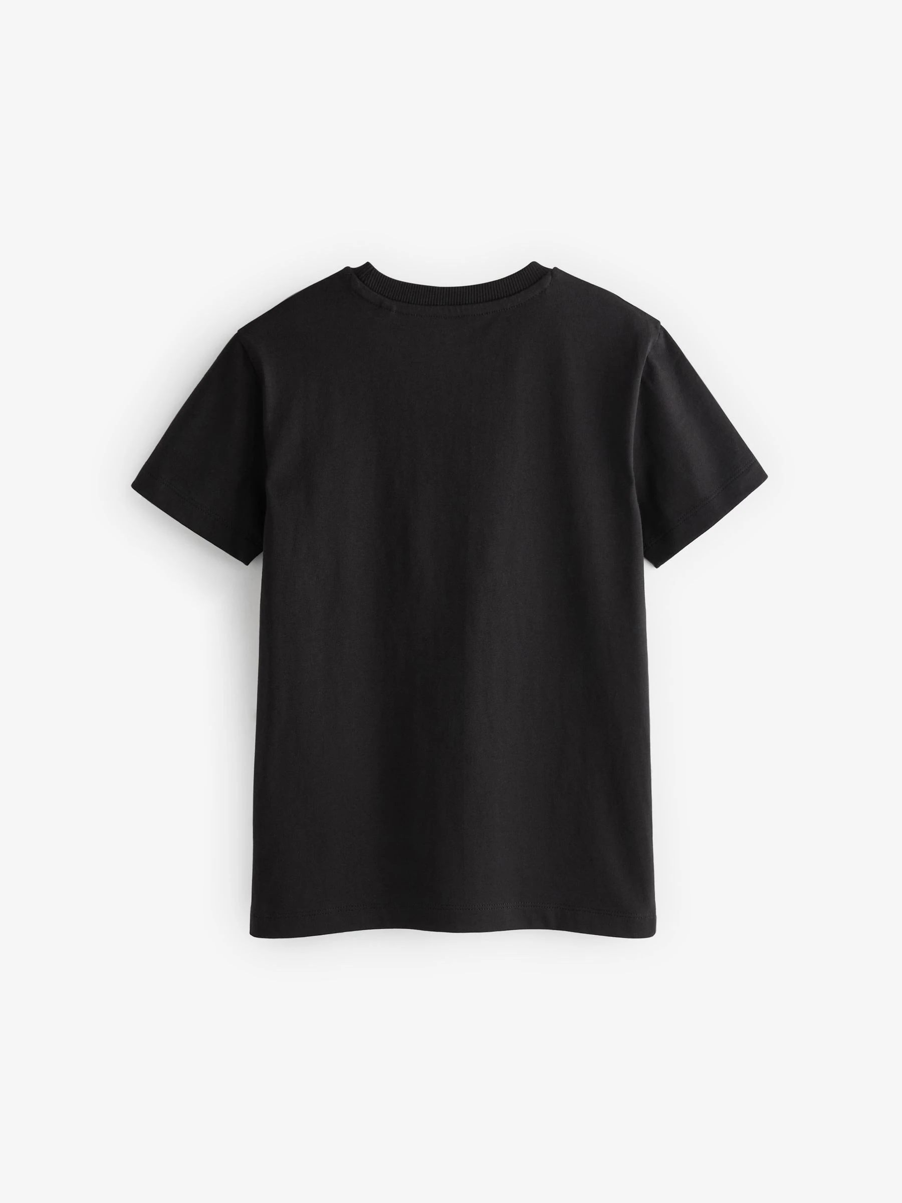 Zwart - T-shirt met korte mouwen (3-16jr)