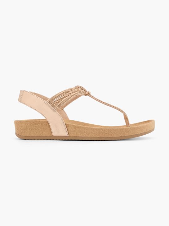 Graceland Sandalen-Zehentrenner beige