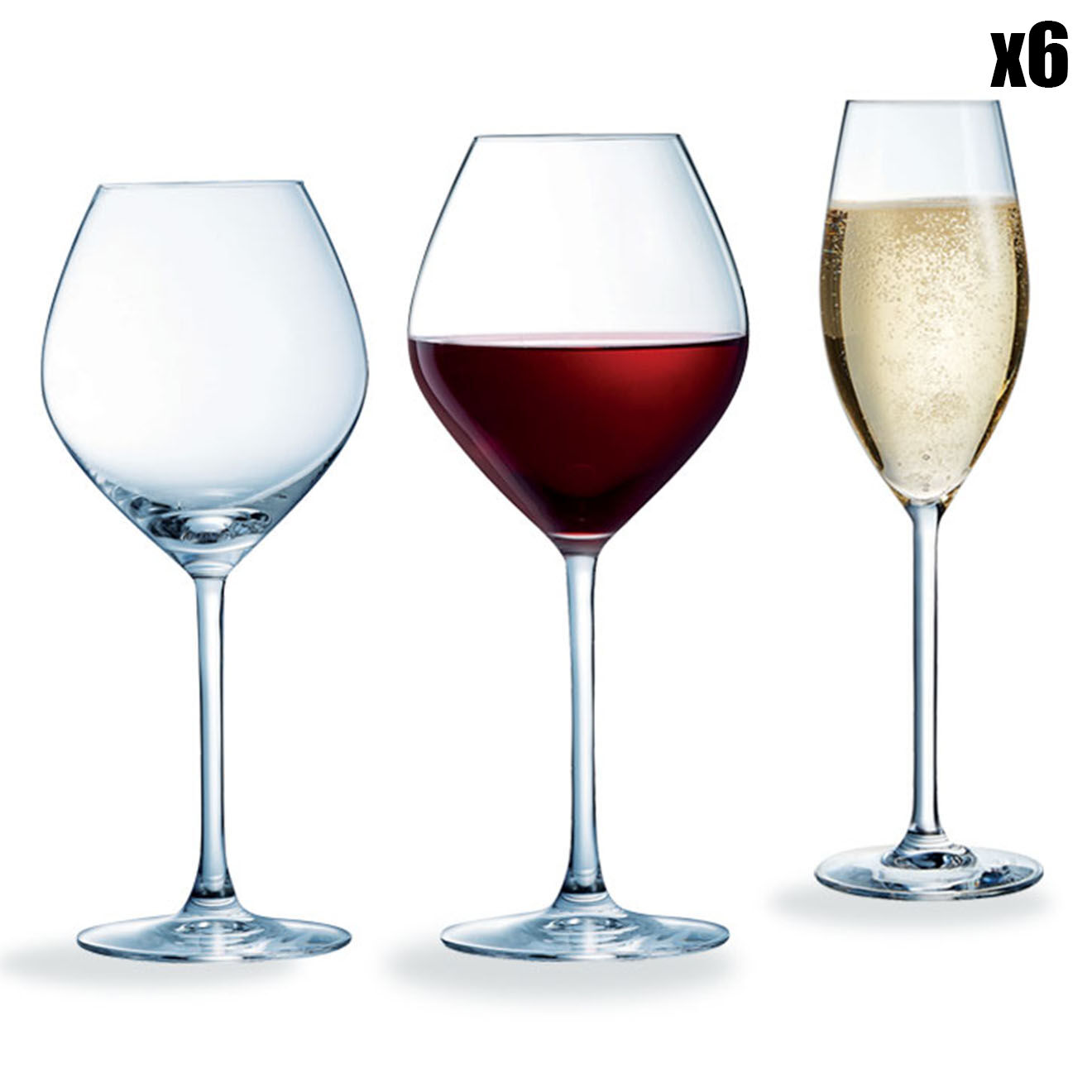 Chef & Sommelier Ensemble de verres Cheer Up - 18 pièces transparents