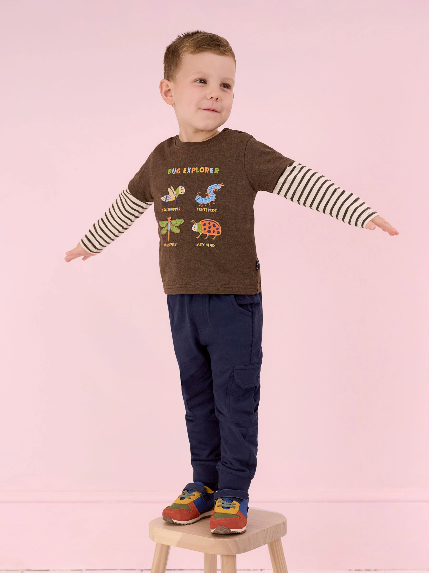 Indigoblauw & marineblauw - JoJo Maman Bébé Cargo 100% Cotton Joggers 2 Pack