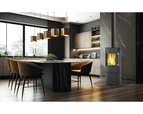 Firefix Naples stalen zwarte houtkachel, 6 kW