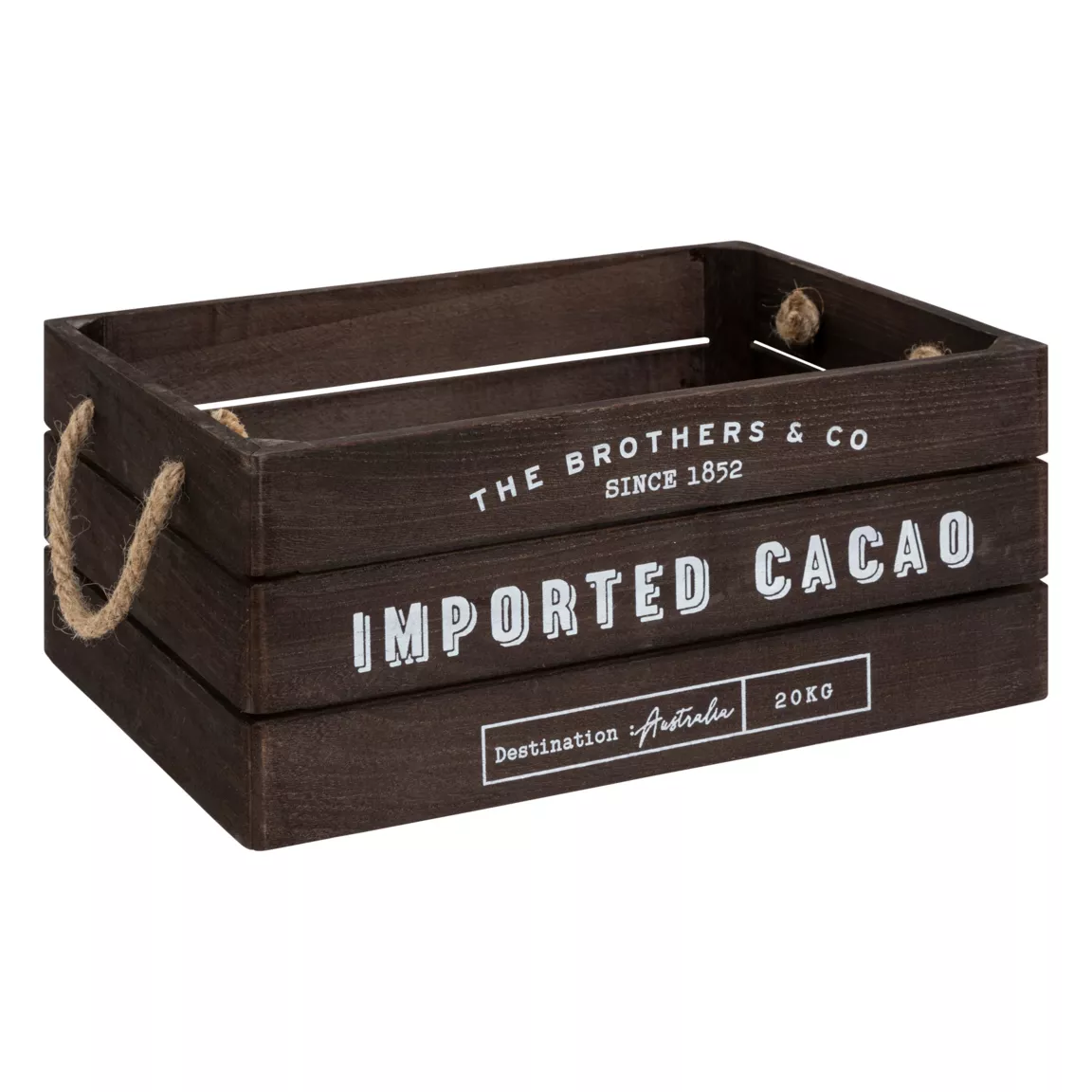 Lot de 3 cagettes bois Denys Marron