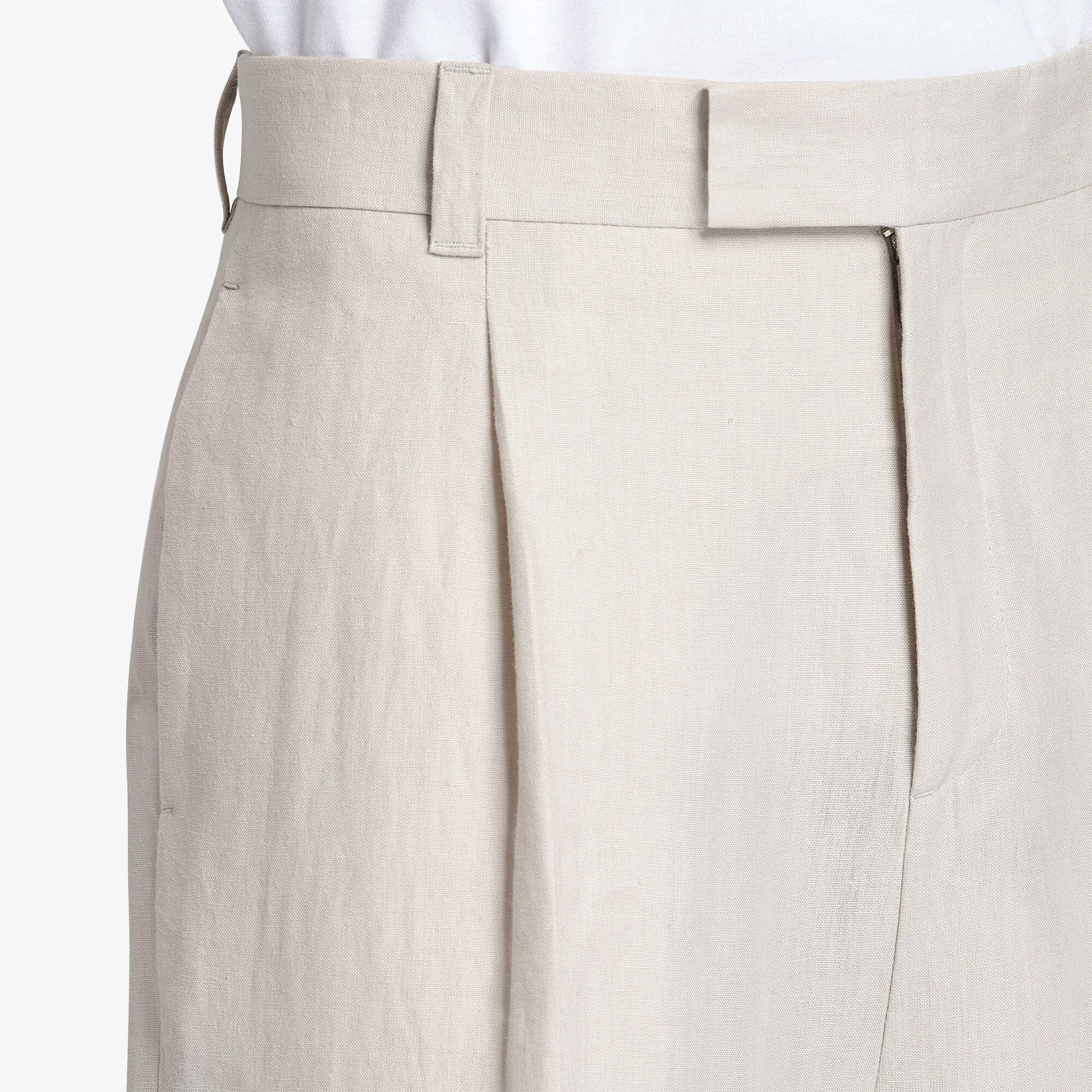 Pantalon Plisse En Lin