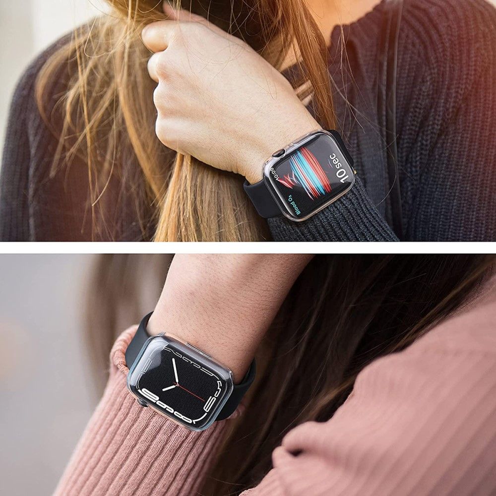 Apple Watch (45 mm) Gummi Bumper mit Displayschutz - Transparent