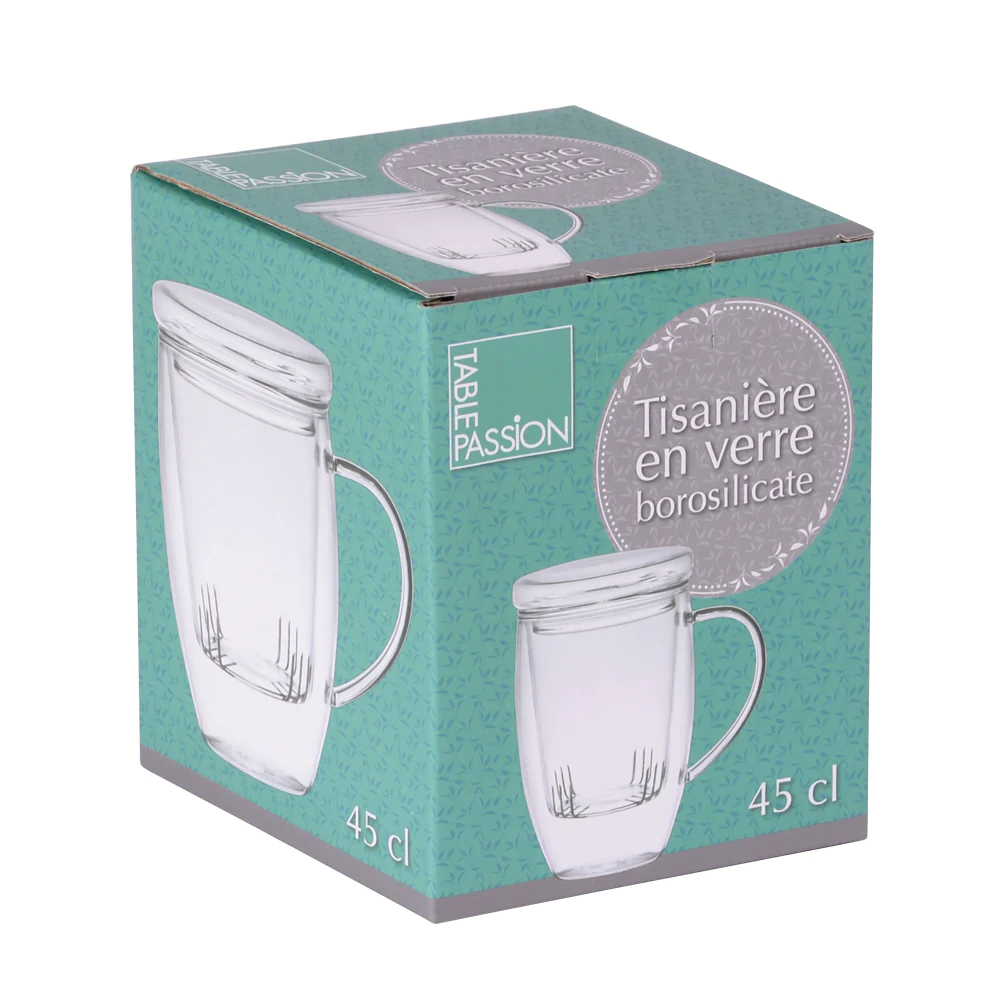 Tisanière avec filtre Borosilicate 45 cl Table passion