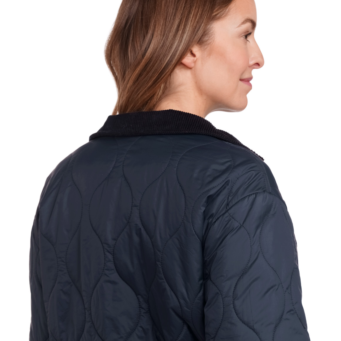 Gina Benotti Damen Steppjacke mit Cordkragen dunkelblau