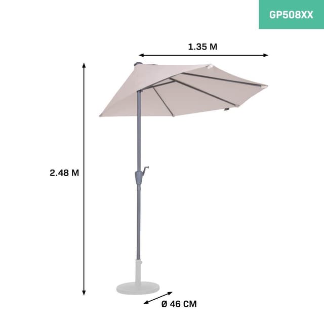 VONROC Premium Stangparasol Magione 270x135cm