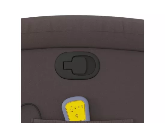 Fauteuil inclinable massant marron foncé cuir véritable