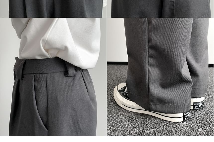 DAZO Studios - Mid Rise Plain Straight Leg Dress Pants