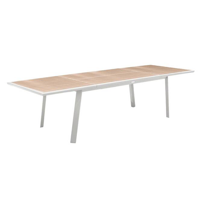 Table de jardin extensible PAVANE Lin & Blanc