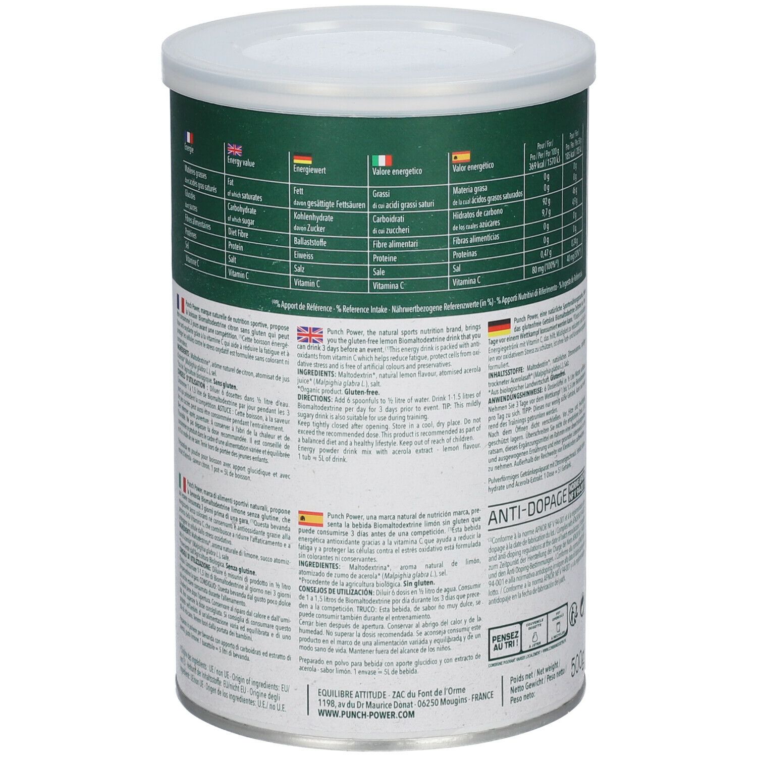 PUNCH POWER Maltodextrin Bio Zitrone