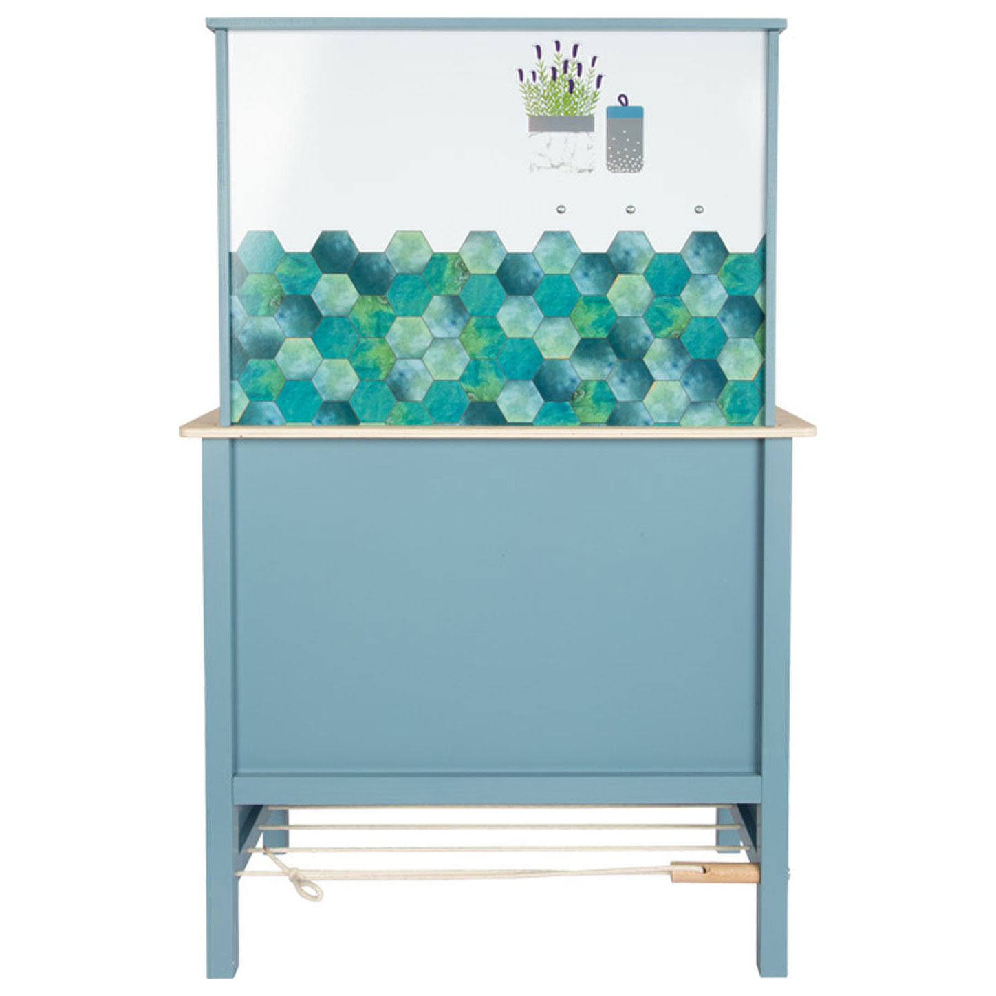 Small Foot-Houten Kinderkeuken Blauw, 7dlg.