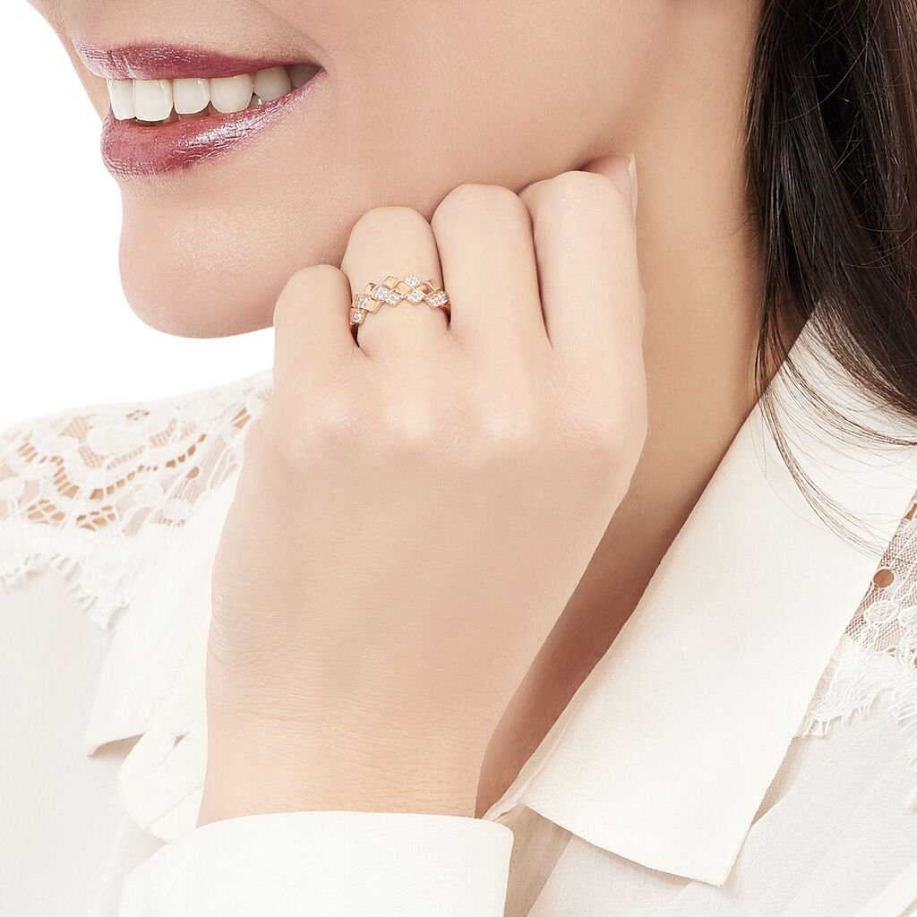 Bague Tonia Or Rose Oxyde De Zirconium