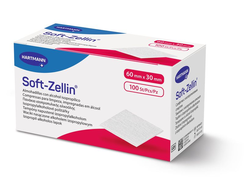 Hartmann Alkoholtupfer 100 Stück Soft-Zellin-C Alkoholtupfer